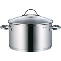 WMF Fleischtopf Provence Plus Kochtopf mit Deckel, 24 cm, Cromargan® Edelstahl rostfrei 18/10 (1-tlg., 1x Fleischtopf mit Deckel 24 cm (Volumen 5,7l, Höhe 13,5 cm), - optimal für Herdplatten mit Ø 22 cm