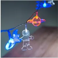 Lights4fun LED-Lichterkette Lunar Weltall Lichterkette batteriebetrieben