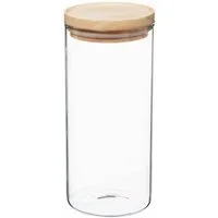 5five Simply Smart Einmachglas Hermet 1.3 L, Glas, Gummibaumholz