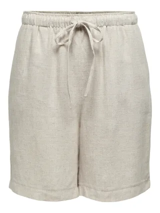 ONLY - ONLSIESTA MW PULL-UP LIN BL SHORTS NOOS Moonbeam - Gr. - XS