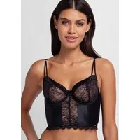 Dorina Bustier Hasina mit zarter Spitze und glänzendem Satin, verstellbare Träger