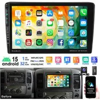 ESSGOO Android 15 4+64G Für Nissan Navara D40 2006-12 Autoradio WIFI GPS Navi Autoradio (DAB+ (optional), DAB (optional), 4+64GB(optional), RDS, AM, FM, Carplay Android Auto Bluetooth EQ USB GPS Navi WIFI Touchscreen)