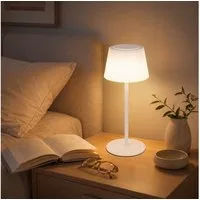 ZMH LED Tischleuchte Touch-Dimmer Tischlampen Modern 3600mhA Akku kabellos für Wohnzimmer, Augenschutz, Einfache Installtion, LED fest integriert, 3000-5000K, Kabellos Nachttischlampe mit USB Aufladbar