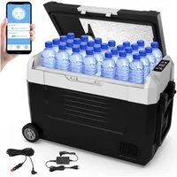 oyajia Kühlbox Kompressor Kühlbox 55L, Kühlbox Auto Mit APP-Steuerung, 12/24V, 55 l, Kühlbox Elektrisch, bis -20 °C für Auto, Lkw, Boot, Reisemobil,Camping
