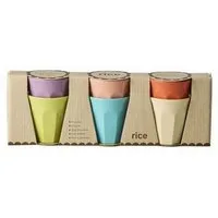 rice Espressotasse Espressobecher Set 6er 80 ml Melamin spülmaschinengeeignet
