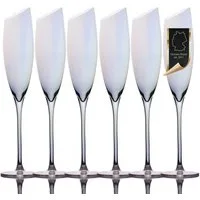 Intirilife Sektglas, 6-tlg., Glas, Champagner Sekt Prosecco Gläser Set 150ml Regenbogen Schimmer (6-tlg)