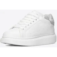Martin Valen Graue Wildlederschuhe von V-Harmony mit weißem Absatzdetail Schnürschuh