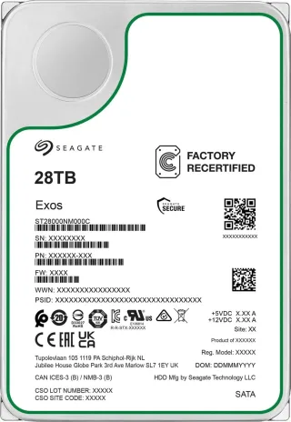 Seagate Exos 28TB | st28000nm000c-rec. | rezertifiziert - 24/7