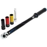 Drehmomentschlüssel TORCOFLEX UK Set, 1/2" schwarz, inkl. 3 Alufelgen-Steckschlüsseleinsätze
