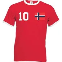 Youth Designz T-Shirt Norwegen Herren T-Shirt im Fußball Trikot Look mit trendigem Motiv