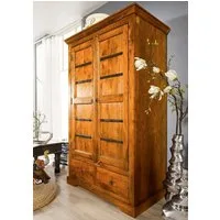 Massivmoebel24 Kleiderschrank OXFORD (Kleiderschrank Akazie 108x64x180 honig  lackiert OXFORD #0509) Kleiderschrank Akazie 108x64x180 honig  lackiert OXFORD #0509