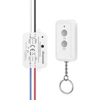 DEWENWILS Licht-Funksteuerung Funkschalter-Set, 230V 10A 2300W 433,92MHz, für Schlafzimmer, Kinderzimmer, Arbeitszimmer, Wohnzimmer, Küche, Kabelloser Lichtschalter mit Fernbedienung, 30m Reichweite