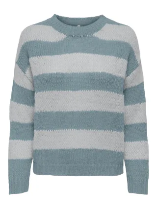 ONLY - ONLCAMEL LIFE LS STRIPE O-NECK KNT - Gr. - L