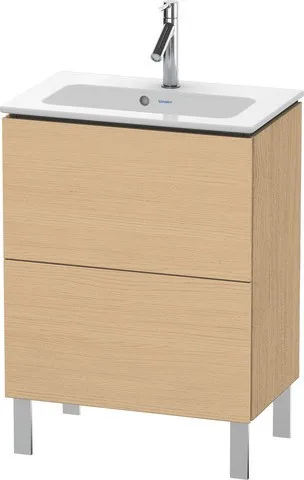 Duravit L-Cube Waschtischunterbau bodenstehend Natur Eiche Matt 620x391x704 mm - LC667303030 LC667303030