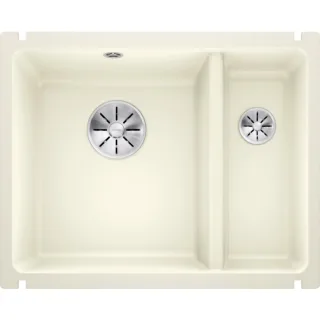 Blanco Subline 350/150-u Spüle 523742 56,7x45,6cm, PuraPlus magnolia glänzend, für Unterbau