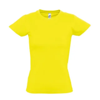SOLS Womens/Ladies Imperial Heavy Short Sleeve T-Shirt (Lemon)