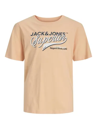 JACK&JONES - JJELOGO TEE SS O-NECK 2 COL SS26 SN JNR Beach Sand - Gr. - 176