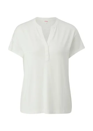 s.Oliver Red Label - Top mit V-Ausschnitt weiß - Gr. - 40