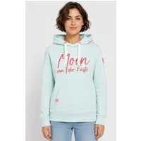 Eight2Nine Hoodie Kapuzenpullover Eingrifftaschen Sweat für Damen (1-tlg) Baumwolle Normal Fit Kapuze Langarm Einfarbig atmungsaktiv