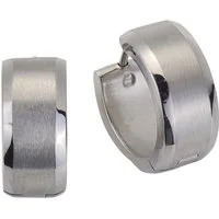 Zeeme Paar Creolen Edelstahl matt Ø 16mm