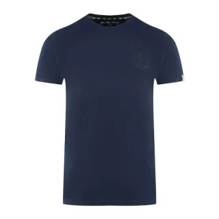Aquascutum Herren London Aldis Tonal Logo T-Shirt (Navy Blau)