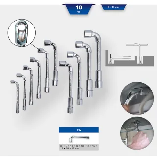 Brilliant Tools Doppel-Steckschlüssel-Satz, 10-tlg - BT015100