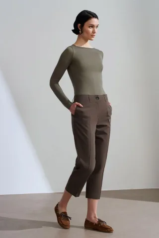 Hochtaillierte, Gürtelgürtel Capris für Damen