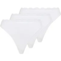 YSABEL MORA Tanga BASIC COLLECTION COTTON WITH LACE (3er Pack) nicht nur bequem, sondern auch romantische Spitzendetails