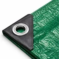 PlaneEasy.® Schutzplane Schutzplane grün – wasserdichte Gewebeplane 200g/m² (Packung, Abdeckplane mit Ösen), wasserdichte Outdoor-Abdeckung, 2x2m