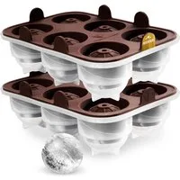 Eiswürfelform Eiswürfelform 2er Pack 12x Eiswürfel Platin-Silikon Eis Kugel Form, (2er Pack)