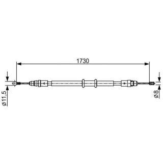 Bosch Handbremsseil hinten Renault Master 2,3