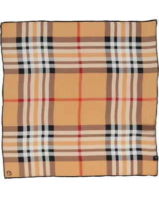 fraas - Nickituch Nickituch mit FRAAS Plaid Karo aus reiner Seide camel - Gr. - OS