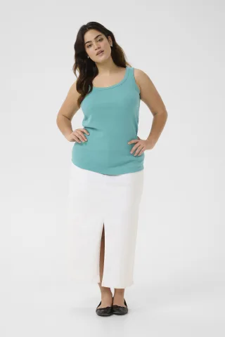 Jerseytop Tight fit Teal blue