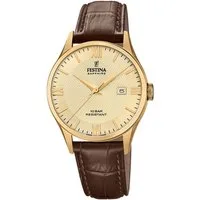 Festina Quarzuhr Swiss Made Collection F20010/5, Armbanduhr, Damenuhr, Herrenuhr, Swiss Made, Lederarmband, Datum