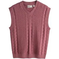 Next Trägertop EDIT Strick-Tanktop, Zopfmuster + Acid-Waschung (1-tlg)