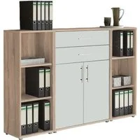 moebel-dich-auf Aktenschrank TABOR 13 (Büroschrank Ordnerregal, Metallgriffe) Made in Germany