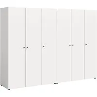 Home affaire Kleiderschrank BILLINGS, Schlafzimmerschrank, Schrank, Garderobenschrank (OTTO BESTSELLER, Garderobe & Schlafzimmer) Breite 240cm, weiß, 6-türig, inkl. 2 Kleiderstangen und 8 Ablageböden