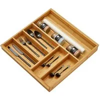 SO-TECH® Besteckeinsatz Orga-Box-1 BAMBUS Besteckeinsatz für Schubkästen mit 500 mm, 6 Fächer, für Blum Tandembox / Antaro Schublade 60cm Schrankbreite