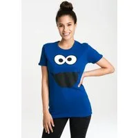 LOGOSHIRT T-Shirt Cookie Monster – Face mit lizenzierten Originaldesign