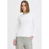 OXMO Langarmshirt OXNSuna Rib Longssleeve mit Spitzen Details