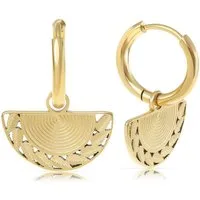 Made by Nami Paar Ohrhänger Set hängende Ohrringe Damen fächerförmig hypoallergen wasserfest, aus Edelstahl – Boho Stil – hautfreundlich – für empfindliche Haut
