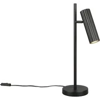 TRIO Leuchten LED Nachttischlampe, Dimmfunktion, LED wechselbar, Warmweiß, große Schreib-Tischlampe, Leselampe mit schwenkbarem Spot, Höhe 50cm