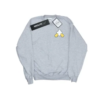 Disney - "Donald Duck Backside Breast Print" Sweatshirt für Damen (Grau)