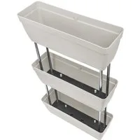 kamelshopping Blumenkasten Vertikal Pflanzkasten-Regal mit Wasserspeicher, ca. 50 cm breit, Pflanzpyramide, Pflanzregal, Kräuterregal für Garten und Balkon
