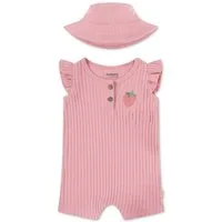 HUGGIES babywear Neugeborenen-Geschenkset HUGG ROMPER + HAT ATTACHMENT (Set, 2-tlg) mit passendem Sonnenhut, Baumwolle
