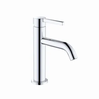 Kludi NOVA FONTE Pura Waschtischarmatur 100 EcoPlus, Push-Open Ablaufventil chrom, 202890515 202890515