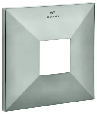 GROHE Rosette 48613 eckig für EHM-FMS mit 2-Wege Umstellung supersteel, 48613DC0 48613DC0