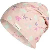 Sterntaler® Beanie UV-Schutz 30 Beanie Muscheln (1-St) Flammgarn-Jersey-Beanie mit Muscheln, zwei Tragevarianten