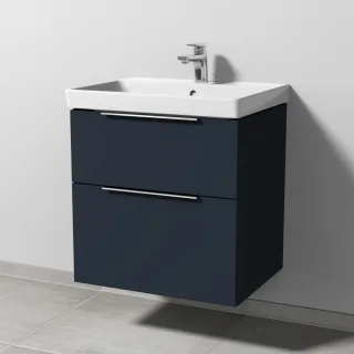 Sanipa 3way Waschtischunterbau zu Villeroy & Boch Avento Waschtisch mit 2 Auszügen, Marine-Matt UP6211R