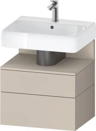 Duravit Qatego Waschtischunterbau wandhängend Taupe Matt 590x470x590 mm - QA4393083910000 QA4393083910000